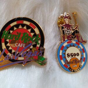 hard rock cafe las Vegas roulette & jester pin